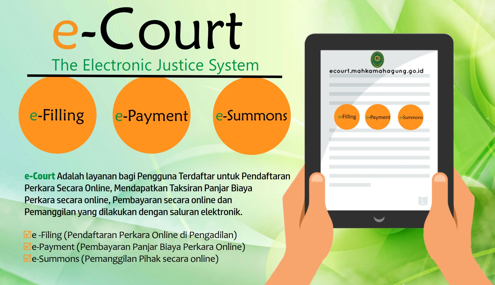 Aplikasi Sistem Pengadilan Online ( E-Court )